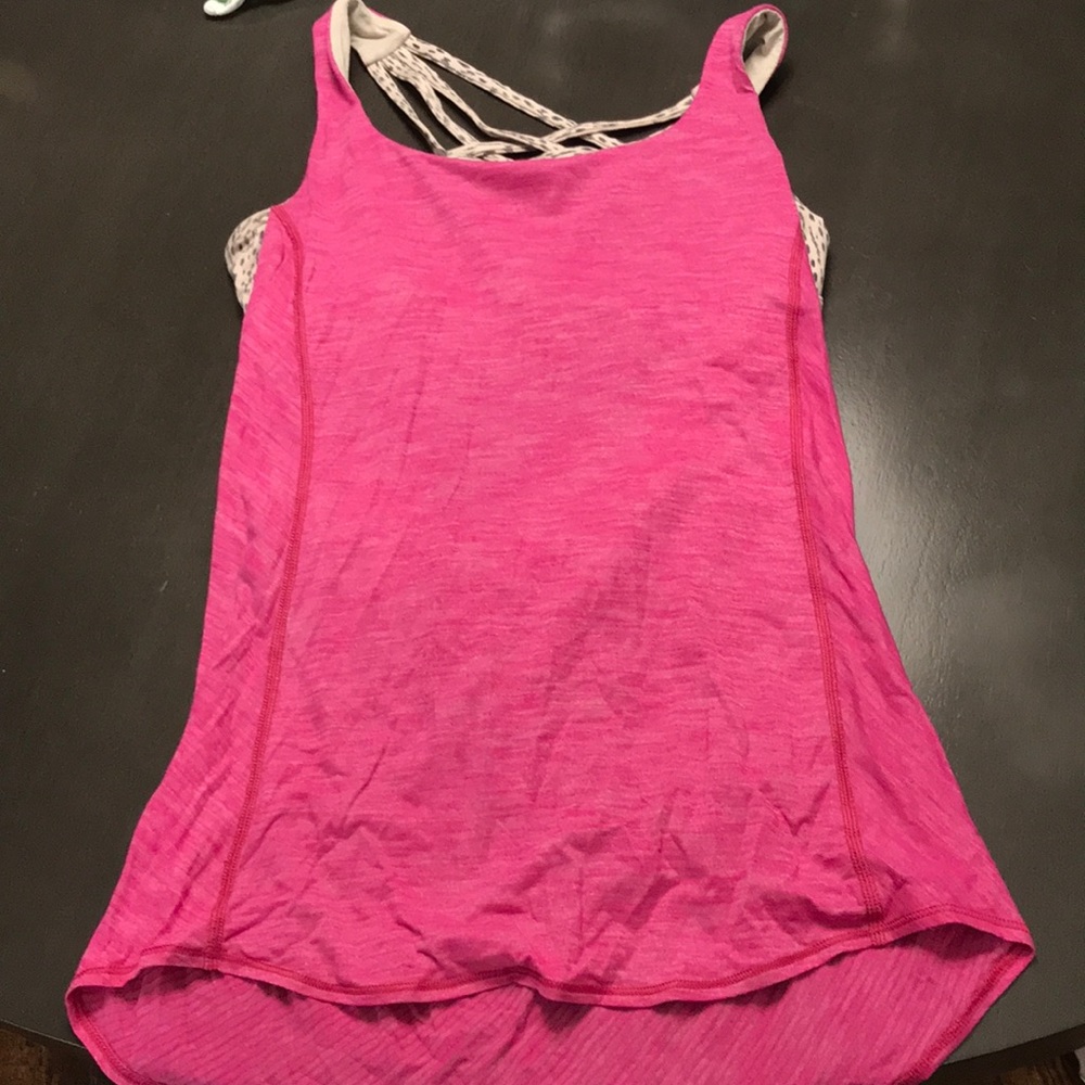 Lululemon hot pink bra top wild tank